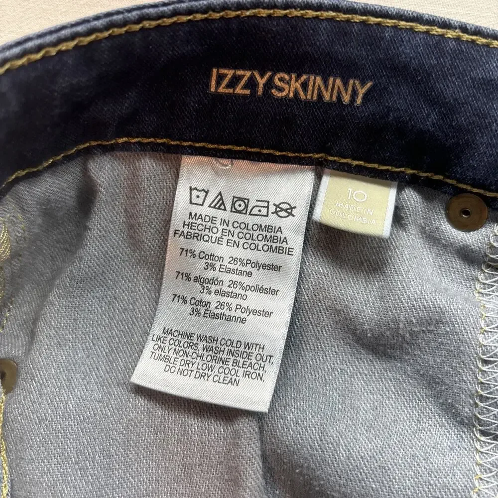 Michael Kors Women's Dark Wash Izzy Skinny Stretch Mid Rise Jeans Size 10